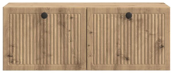 Fali TV szekrény 78,5 x 31 x 30 cm Kézműves Tölgy Szerelt Fa
