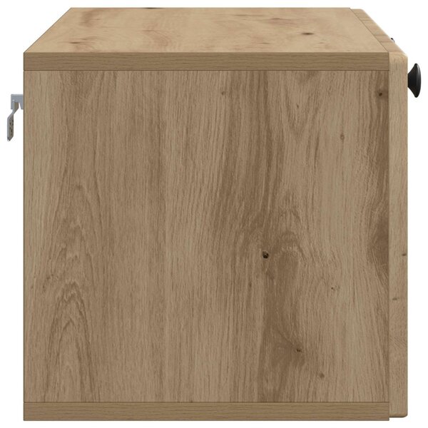 Fali TV szekrény 78,5 x 31 x 30 cm Kézműves Tölgy Szerelt Fa