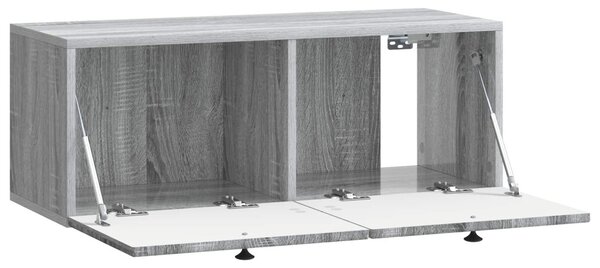 Fali TV szekrény Szürke Sonoma 78,5 x 31 x 30 cm Szerelt Fa