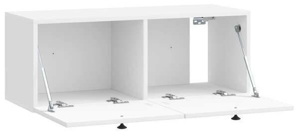 Fali TV szekrény Magasfényű Fehér 78,5 x 31 x 30 cm Szerelt Fa