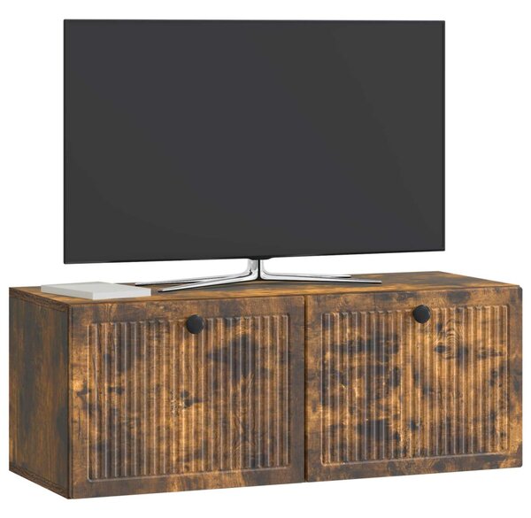 Fali TV szekrény Füstös Tölgy 78,5 x 31 x 30 cm Szerelt Fa