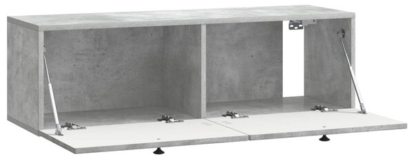 Fali TV szekrény Betonszürke 98 x 31 x 30 cm Szerelt Fa