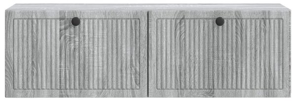 Fali TV szekrény Szürke Sonoma 98 x 31 x 30 cm Szerelt Fa