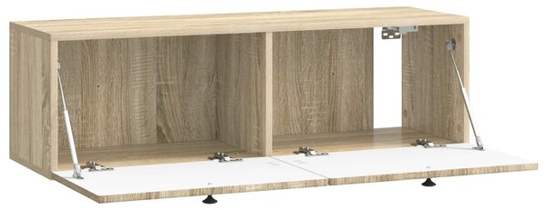 Fali TV szekrény Sonoma Tölgy 98 x 31 x 30 cm Szerelt Fa