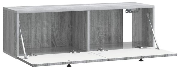 Fali TV szekrény Szürke Sonoma 98 x 31 x 30 cm Szerelt Fa