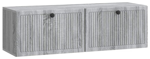 Fali TV szekrény Szürke Sonoma 98 x 31 x 30 cm Szerelt Fa