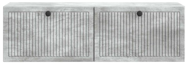 Fali TV szekrény Betonszürke 98 x 31 x 30 cm Szerelt Fa
