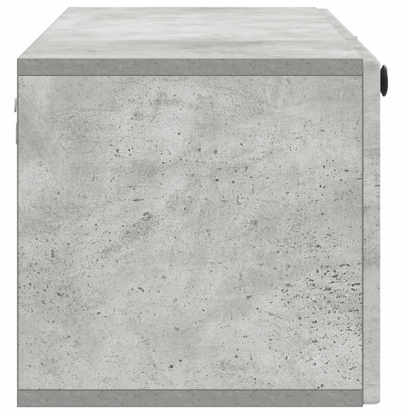 Fali TV szekrény Betonszürke 98 x 31 x 30 cm Szerelt Fa