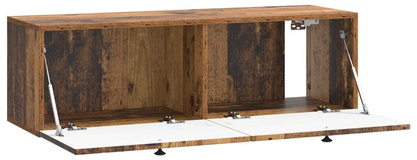 Fali TV szekrény Antik Fa 98 x 31 x 30 cm Szerelt Fa