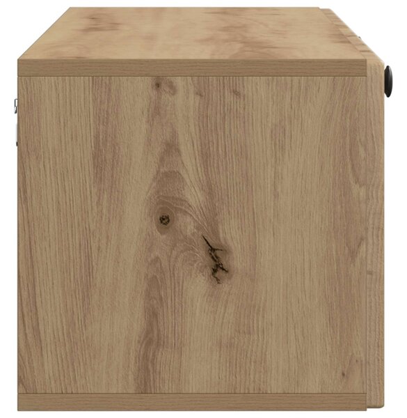 Fali TV szekrény 98 x 31 x 30 cm Kézműves Tölgy Szerelt Fa