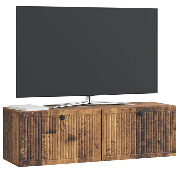 Fali TV szekrény Antik Fa 98 x 31 x 30 cm Szerelt Fa