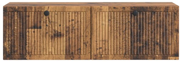 Fali TV szekrény Antik Fa 98 x 31 x 30 cm Szerelt Fa