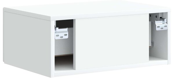 VidaXL Fali éjjeli szekrény fiókkal Fehér 49 x 34,5 x 20 cm Szerelt Fa