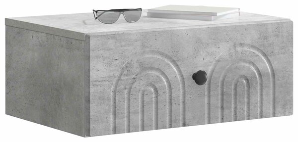 Fali éjjeli szekrény 2 db Betonszürke 49 x 34,5 x 20 cm