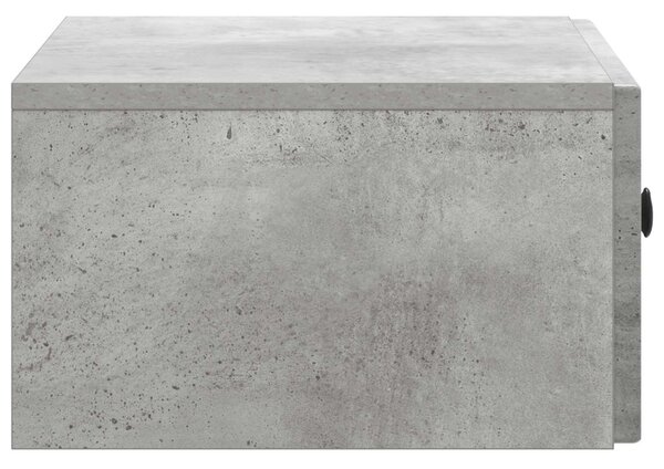 Fali éjjeli szekrény Betonszürke 49 x 34,5 x 20 cm Szerelt Fa