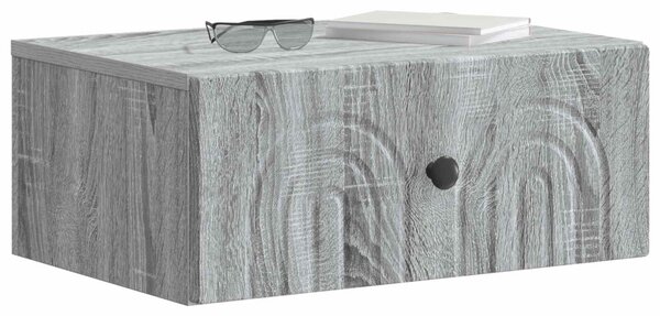 Fali éjjeli szekrény 2 db Szürke Sonoma 49 x 34,5 x 20 cm