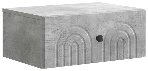 Fali éjjeli szekrény 2 db Betonszürke 49 x 34,5 x 20 cm