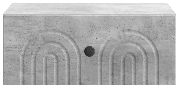 Fali éjjeli szekrény 2 db Betonszürke 49 x 34,5 x 20 cm