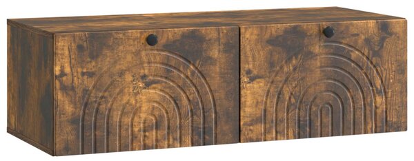 Fali TV szekrény Füstös Tölgy 99 x 41 x 30 cm Szerelt Fa