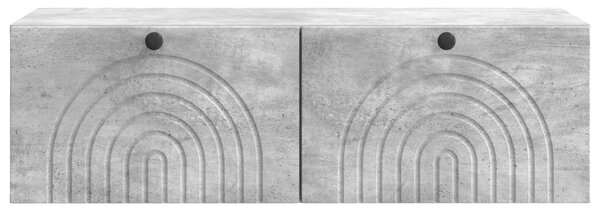 Fali TV szekrény Betonszürke 99 x 41 x 30 cm Szerelt Fa