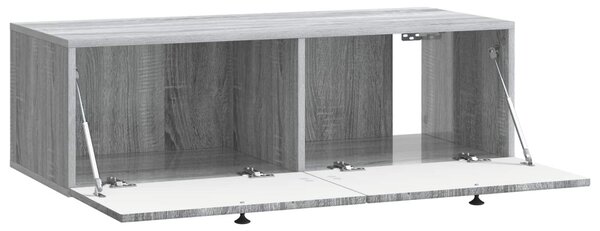 Fali TV szekrény Szürke Sonoma 99 x 41 x 30 cm Szerelt Fa