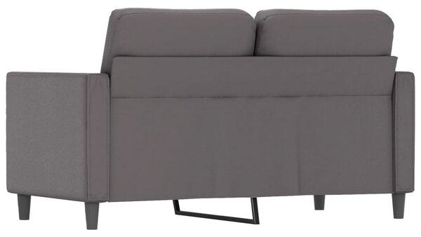2 személyes szürke műbőr kanapé 120 cm