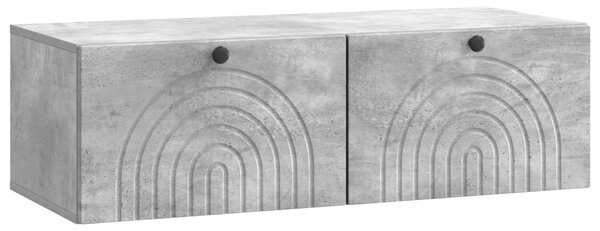 Fali TV szekrény Betonszürke 99 x 41 x 30 cm Szerelt Fa