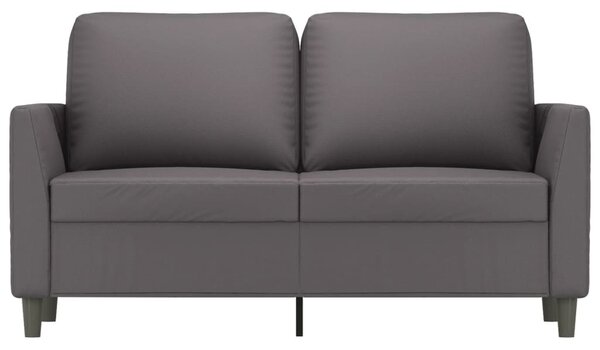2 személyes szürke műbőr kanapé 120 cm