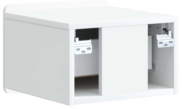 VidaXL Fali éjjeli szekrény fiókkal Fehér 33 x 34,5 x 24 cm Szerelt Fa