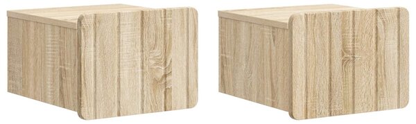 Fali éjjeli szekrény 2 db Sonoma Tölgy 33 x 34,5 x 24 cm