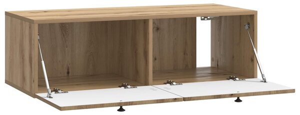 Fali TV szekrény 99 x 41 x 30 cm Kézműves Tölgy Szerelt Fa