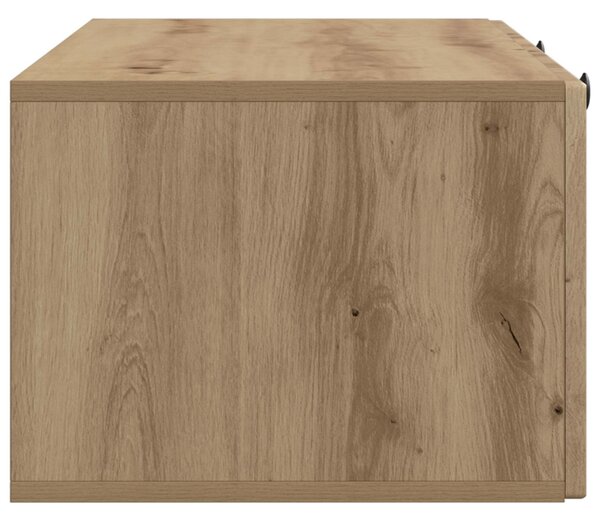 Fali TV szekrény 99 x 41 x 30 cm Kézműves Tölgy Szerelt Fa