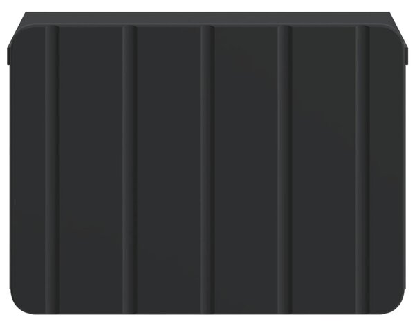 Fali éjjeli szekrény 2 db Fekete 33 x 34,5 x 24 cm Szerelt Fa