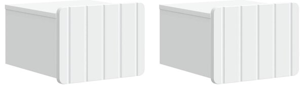 Fali éjjeli szekrény 2 db Fehér 33 x 34,5 x 24 cm Szerelt Fa
