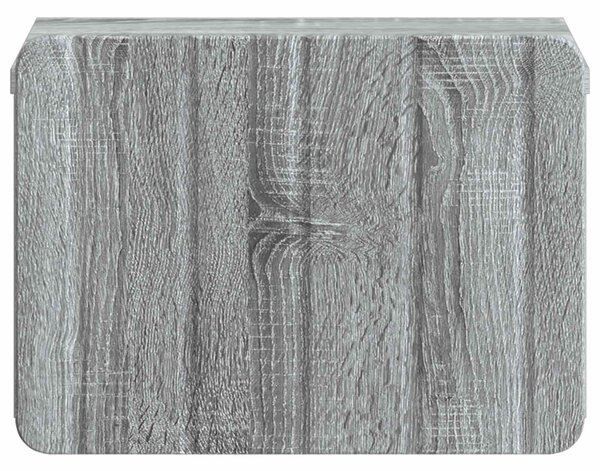 Fali éjjeli szekrény Szürke Sonoma 33 x 34,5 x 24 cm Szerelt Fa