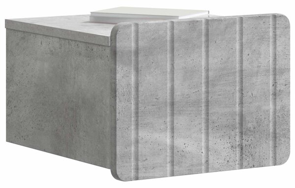 Fali éjjeli szekrény Betonszürke 33 x 34,5 x 24 cm Szerelt Fa