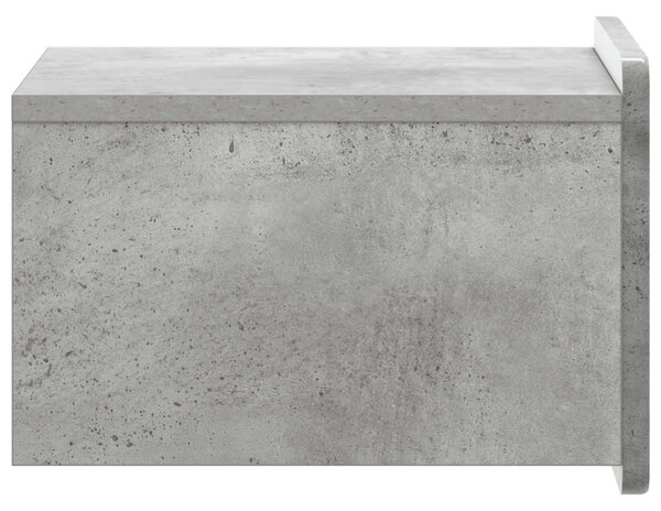 Fali éjjeli szekrény Betonszürke 33 x 34,5 x 24 cm Szerelt Fa