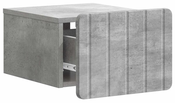 Fali éjjeli szekrény Betonszürke 33 x 34,5 x 24 cm Szerelt Fa