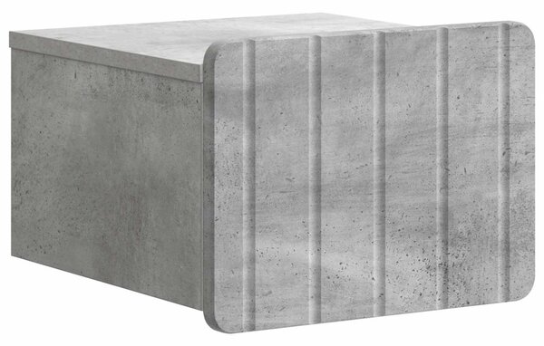 Fali éjjeli szekrény Betonszürke 33 x 34,5 x 24 cm Szerelt Fa