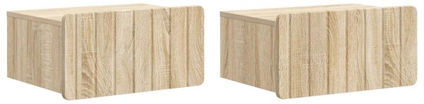 Fali éjjeli szekrény 2 db Sonoma Tölgy 49 x 34,5 x 24 cm