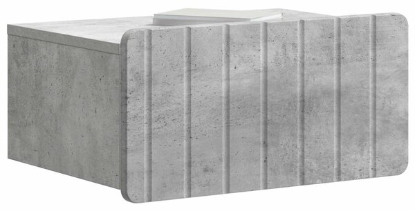 Fali éjjeli szekrény 2 db Betonszürke 49 x 34,5 x 24 cm