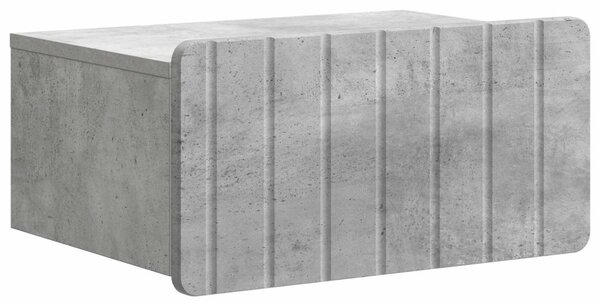 Fali éjjeli szekrény 2 db Betonszürke 49 x 34,5 x 24 cm