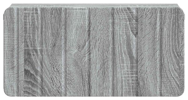 Fali éjjeli szekrény Szürke Sonoma 49 x 34,5 x 24 cm Szerelt Fa
