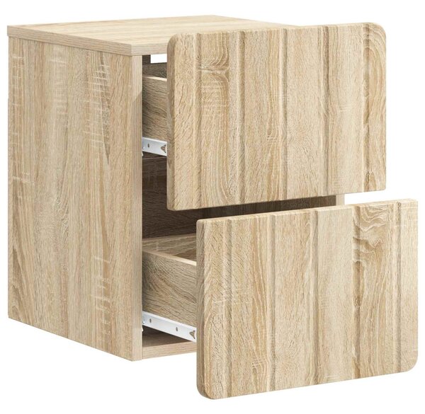 Fali éjjeli szekrény 2 db Sonoma Tölgy 33 x 34,5 x 43 cm