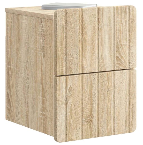 Fali éjjeli szekrény 2 db Sonoma Tölgy 33 x 34,5 x 43 cm