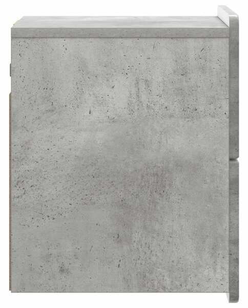 Fali éjjeli szekrény Betonszürke 33 x 34,5 x 43 cm Szerelt Fa