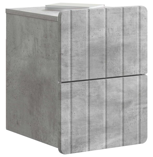 Fali éjjeli szekrény 2 db Betonszürke 33 x 34,5 x 43 cm