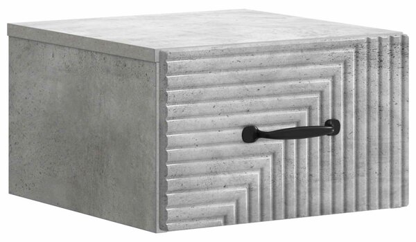 Fali éjjeli szekrény Betonszürke 34,5 x 33 x 20 cm Szerelt Fa
