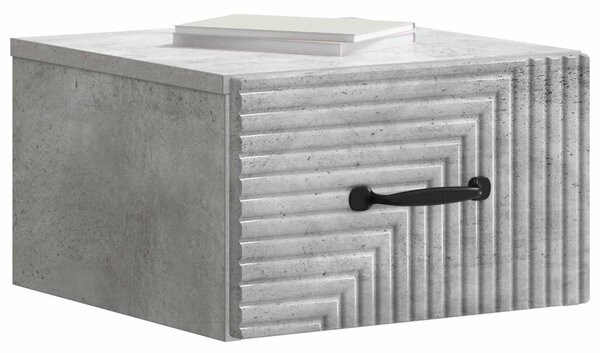 Fali éjjeli szekrény Betonszürke 34,5 x 33 x 20 cm Szerelt Fa