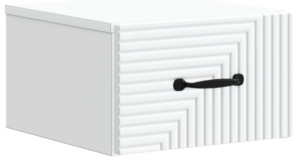 VidaXL Fali éjjeli szekrény fiókkal Fehér 34,5 x 33 x 20 cm Szerelt Fa